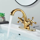 GobekUsa Antique Brass Basin Faucet: Solid Brass Single Hole Deck Mounted Mixer Tap