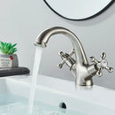 GobekUsa Antique Brass Basin Faucet: Solid Brass Single Hole Deck Mounted Mixer Tap