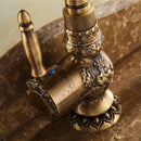 GobekUsa Antique Brass Basin Faucet with Single Handle Hot/Cold Mixer Taps Rotation AL-9966F