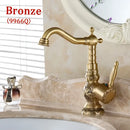 GobekUsa Antique Brass Basin Faucet with Single Handle Hot/Cold Mixer Taps Rotation AL-9966F