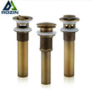 Antique bronze and white ceramic basin sink drain bathroom hardware by Decorbites