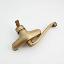 GobekUsa Antique Brass Basin Sink Mixer Tap Wall Mounted Kitchen Faucet