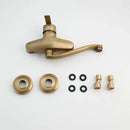 GobekUsa Antique Brass Basin Sink Mixer Tap Wall Mounted Kitchen Faucet