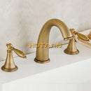 GobekUsa Antique Brass Bath Mixer Set with Hand Shower