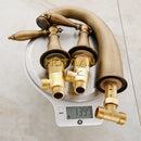 GobekUsa Antique Brass Bath Mixer Set with Hand Shower