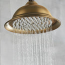 GobekUsa Antique Brass Bath Rainfall Shower Head - 8 inch Solid Brass Handheld Shower