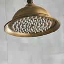 GobekUsa Antique Brass Bath Rainfall Shower Head - 8 inch Solid Brass Handheld Shower