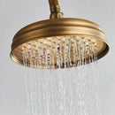 GobekUsa Antique Brass Bath Rainfall Shower Head - 8 inch Solid Brass Handheld Shower