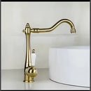 GobekUsa Antique Brass Bathroom Faucet Set with Hand Shower