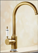 GobekUsa Antique Brass Bathroom Faucet Set with Hand Shower