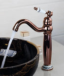 GobekUsa Antique Brass Bathroom Faucet Set with Hand Shower