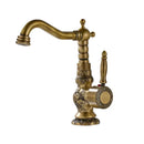 GobekUsa Antique Brass Bathroom Sink Faucet Mixer, Single Handle Hot Cold Water Tap