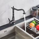 GobekUsa Antique Brass Bathroom Sink Faucet Mixer, Single Handle Hot Cold Water Tap