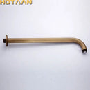 Antique brass curved shower arm bathroom tub wall mount by Decorbites