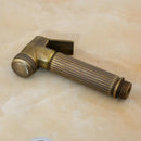 GobekUsa Antique Brass Bidet Faucet Wall Mount with Hand Shower - Bathroom Accessory