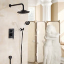 GobekUsa Antique Brass/Black 8" Rainfall Shower Set Faucet with Handshower