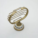 GobekUsa Antique Brass Ceramic Soap Dish Copper Soap Basket Bathroom Accessories