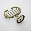 GobekUsa Antique Brass Ceramic Soap Dish Copper Soap Basket Bathroom Accessories