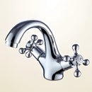 GobekUsa Antique Brass Double Handle Basin Mixer tap Robinet for Kitchen & Bathroom