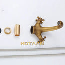GobekUsa Antique Brass Double Handle Faucet Kitchen Bathroom Basin Mixer Robinet Antique
