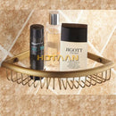 GobekUsa Antique Brass Double Layer Bathroom Shower Shelf
