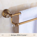 GobekUsa Antique Brass Double Towel Bar Bathroom Shelf Holder Towel Rack