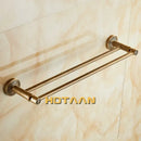 GobekUsa Antique Brass Double Towel Bar/Towel Holder - Solid Aluminium - Bathroom Accessory