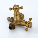 GobekUsa Antique Brass Dual Cross Handles Wall Mounted Mop Pool Faucets