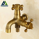 GobekUsa Antique Brass Dual Cross Handles Wall Mounted Mop Pool Faucets