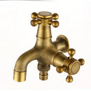GobekUsa Antique Brass Dual Cross Handles Wall Mounted Mop Pool Faucets