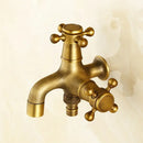 GobekUsa Antique Brass Dual Cross Handles Wall Mounted Mop Pool Faucets