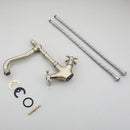 GobekUsa Antique Brass Dual Handle Swivel Sink Faucet Rotated Mixer Tap