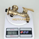 GobekUsa Antique Brass Finish Garden Bibcock Faucet Wall Mount Washing Machine Tap