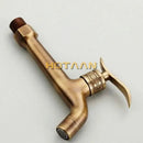GobekUsa Antique Brass Finish Wall Mount Bibcock Faucet for Bathroom and Washing Machine