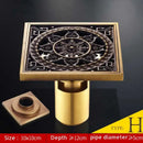 Antique brass fish style shower drain bathroom floor drainer by Decorbites