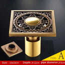 Antique brass fish style shower drain bathroom floor drainer by Decorbites