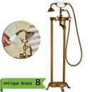 GobekUsa Antique Brass Freestanding Bathtub Filler with Hand Shower
