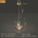 GobekUsa Antique Brass Glass Chandelier for Dining Room and Bar