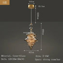GobekUsa Antique Brass Glass Chandelier for Dining Room and Bar