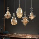GobekUsa Antique Brass Glass Chandelier for Dining Room and Bar