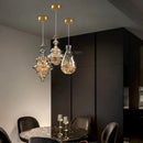 GobekUsa Antique Brass Glass Chandelier for Dining Room and Bar