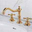 GobekUsa Antique Brass Gold Bathroom Basin Faucet with Double Handles