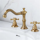 GobekUsa Antique Brass Gold Bathroom Basin Faucet with Double Handles