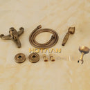 GobekUsa Antique Brass Hand Held Shower Head Kit for Bathroom Wall Mount