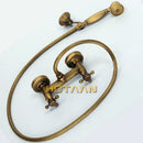 GobekUsa Antique Brass Hand Held Shower Head Kit for Wall Mount Bathrooms