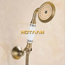GobekUsa Antique Brass Hand Held Shower Head Kit for Wall Mounted Bathtub - YT-5340-B