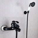 GobekUsa Antique Brass Hand Held Shower Head Kit for Wall Mounted Bathtub - YT-5340-B