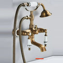 GobekUsa Antique Brass Hand-Held Shower Head Kit - Wall Mounted Shower Faucet