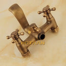 GobekUsa Antique Brass Hand-Held Shower Head Kit - Wall Mounted Shower Faucet