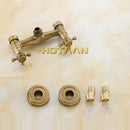 GobekUsa Antique Brass Hand Held Shower Kit - Wall Mounted Bathroom Shower Faucet